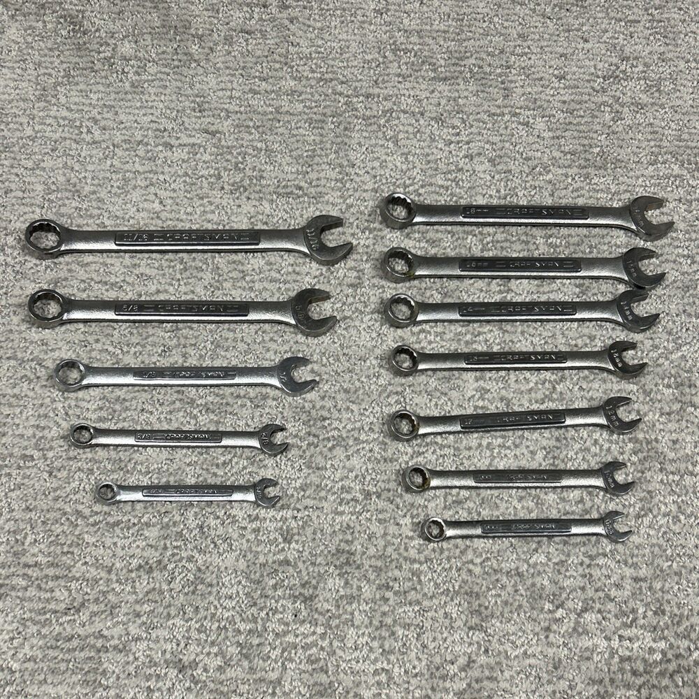 Craftsman Wrench Set US & Metric USA Forged 12 Total Tools